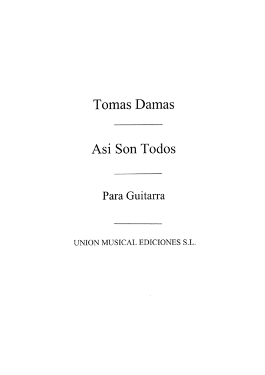 Asi Son Todos Acoustic Guitar scores gallery preview page 1