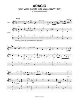 Book cover for Adagio (from Violin Sonata in G Major, BWV 1021)