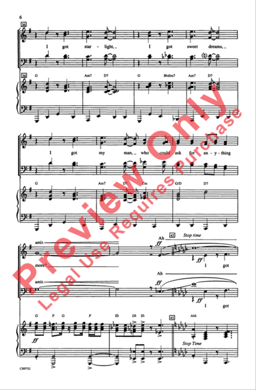 I Got Rhythm I Got Rhythm 4-Part scores gallery preview page 6