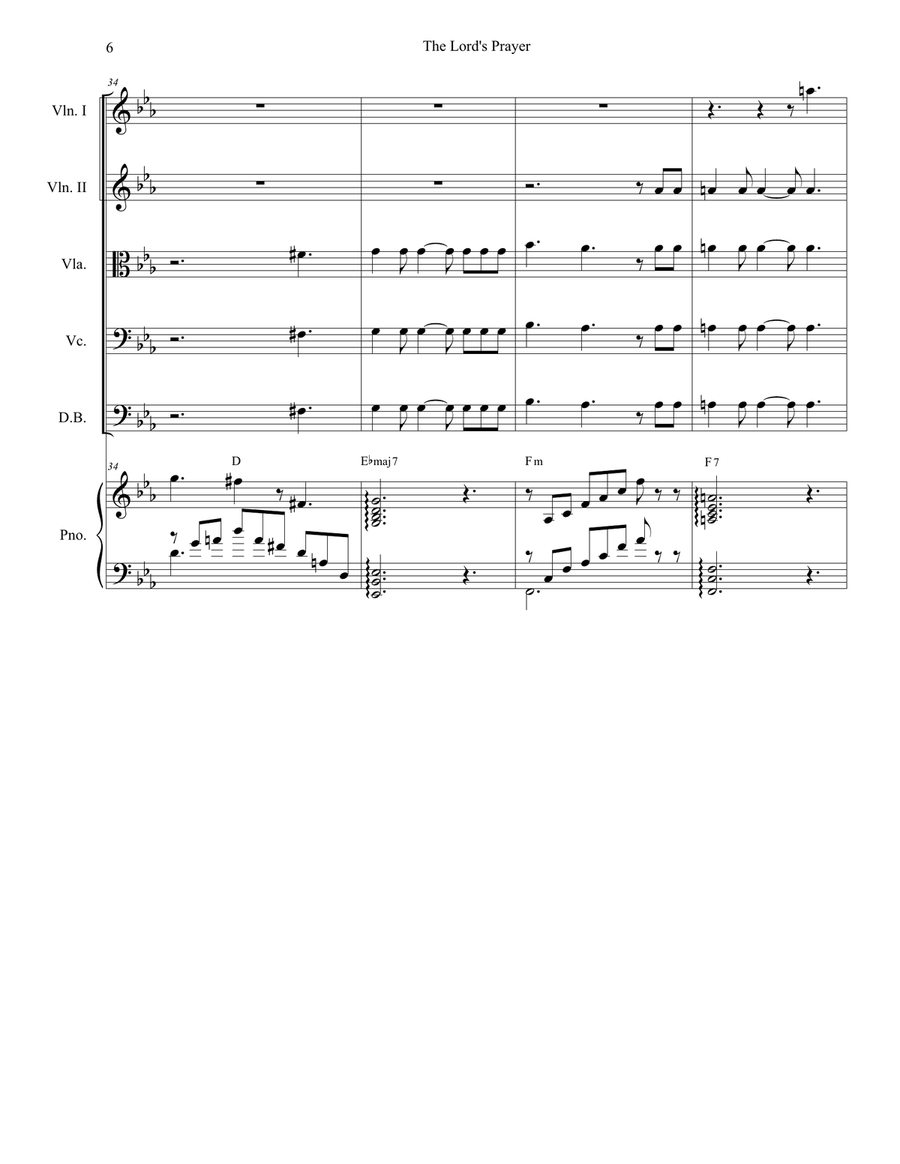 The Lord's Prayer The Lord's Prayer Full Orchestra scores gallery preview page 6