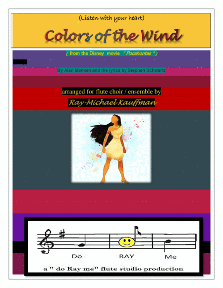 (listen to your heart) Colors of the Wind for flute choir / ensemble image number null
