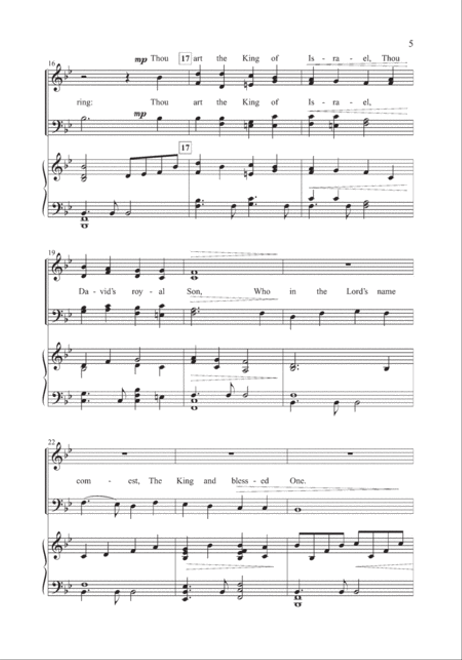 All Glory, Laud, and Honor 4-Part scores gallery preview page 4
