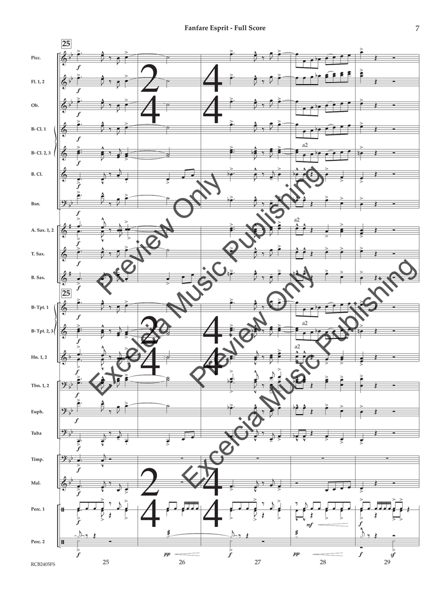 Fanfare Esprit Concert Band scores gallery preview page 8