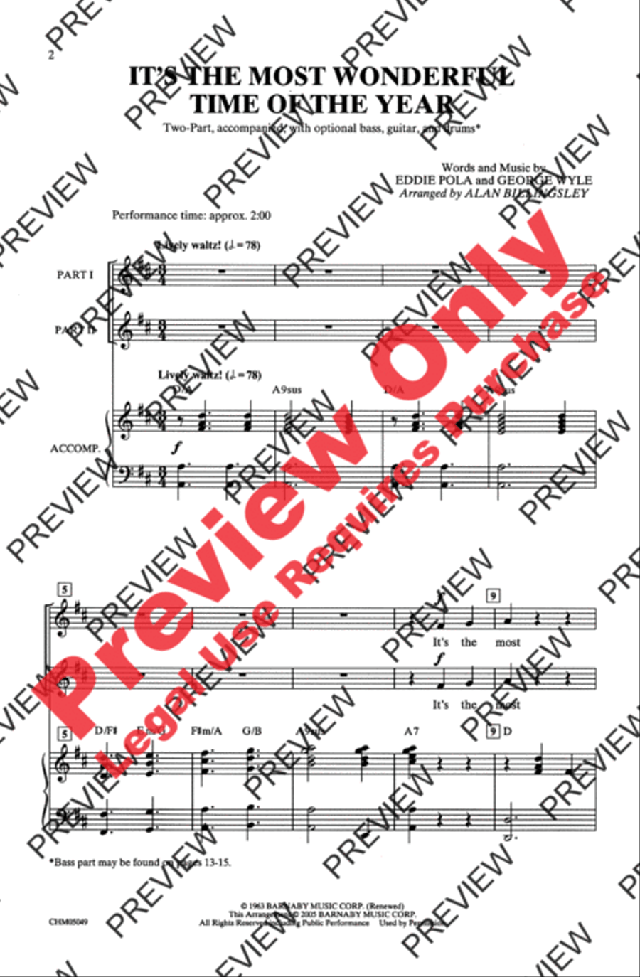 It's the Most Wonderful Time of the Year 2-Part scores gallery preview page 2
