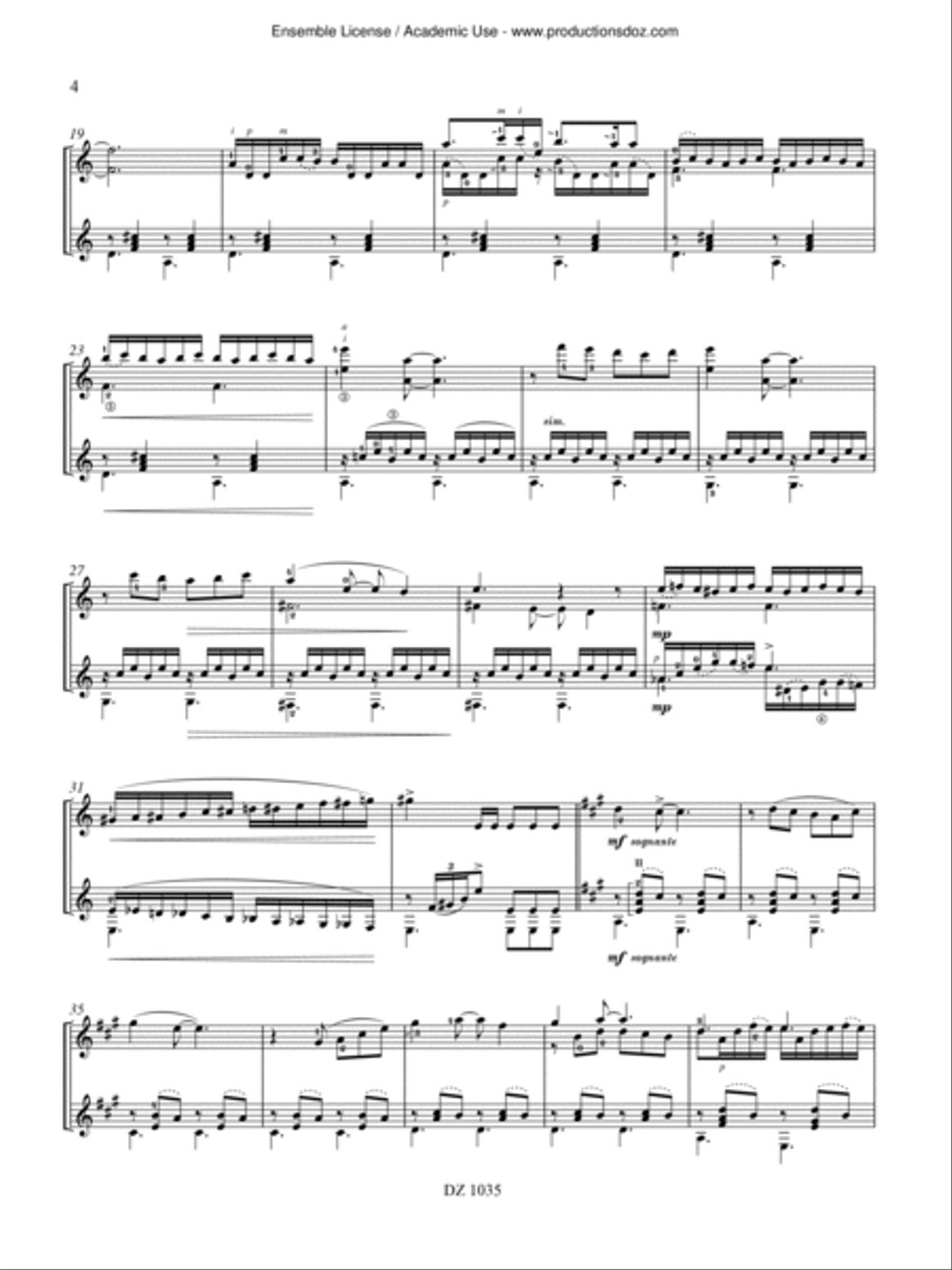 Le Cirque Classical Guitar scores gallery preview page 4