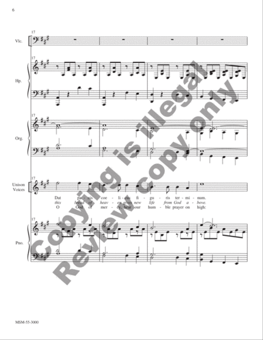 Panis angelicus (Bread of Angels): O Lord, Most Holy Unison Choir scores gallery preview page 27