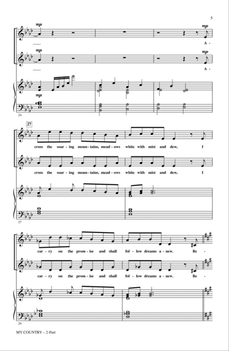 My Country 2-Part scores gallery preview page 4