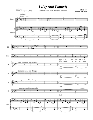 Softly And Tenderly (Solo with SATB)