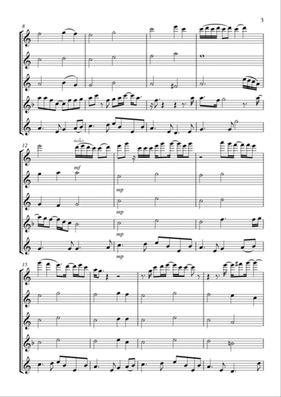 Midnight Train To Georgia Woodwind Quintet scores gallery preview page 3