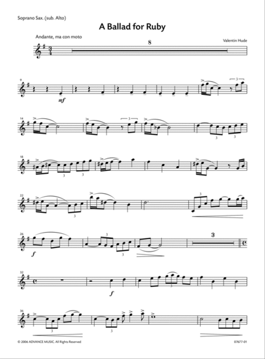 A Ballad for Ruby Small Ensemble scores gallery preview page 2