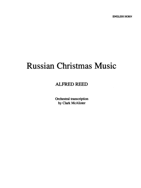 Russian Christmas Music: English Horn