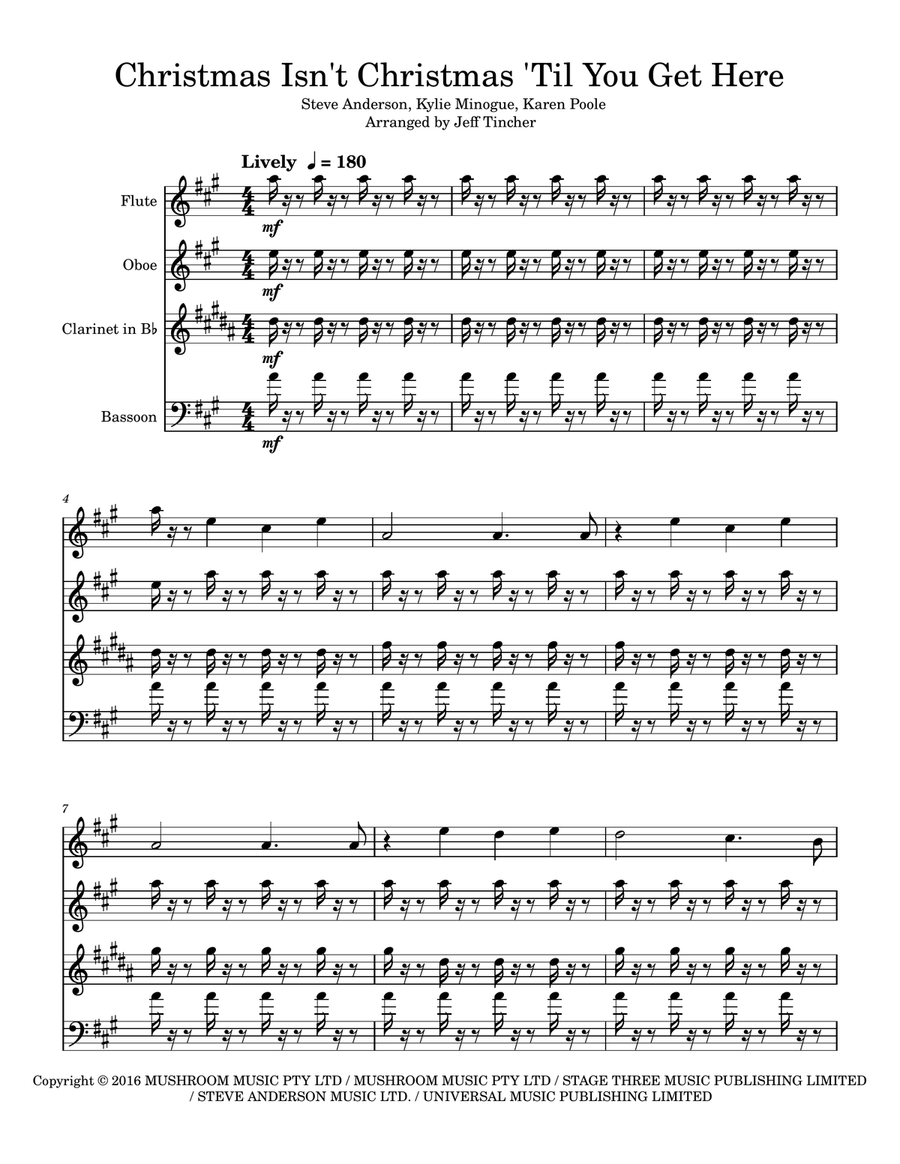 Christmas Isn't Christmas 'til You Get Here Woodwind Quartet scores gallery preview page 2
