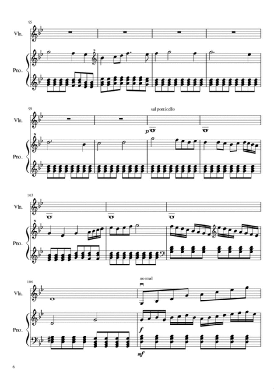 Violin Sonata No. 1 Violin Solo scores gallery preview page 6