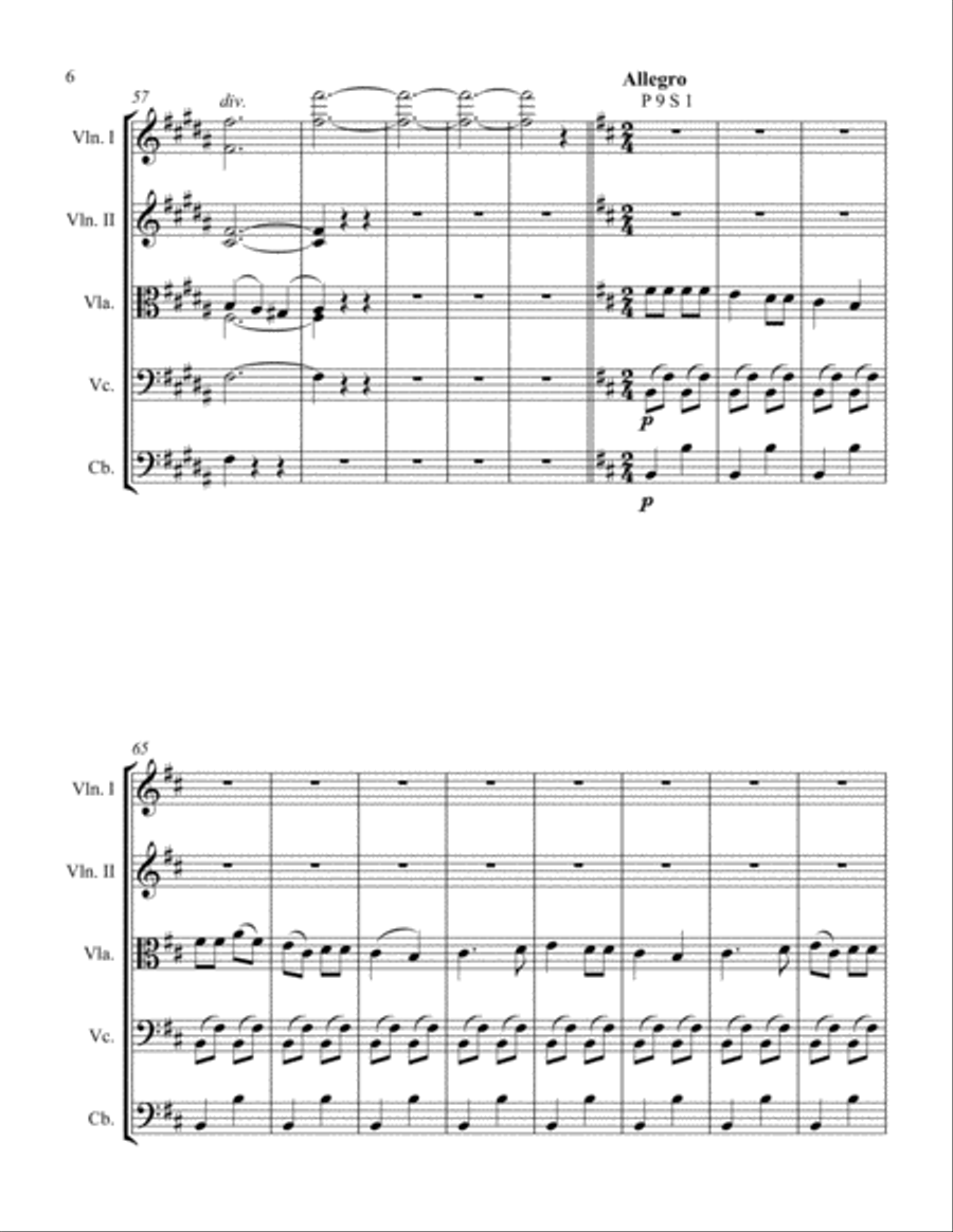 Overture on Three Russian Themes String Orchestra scores gallery preview page 6