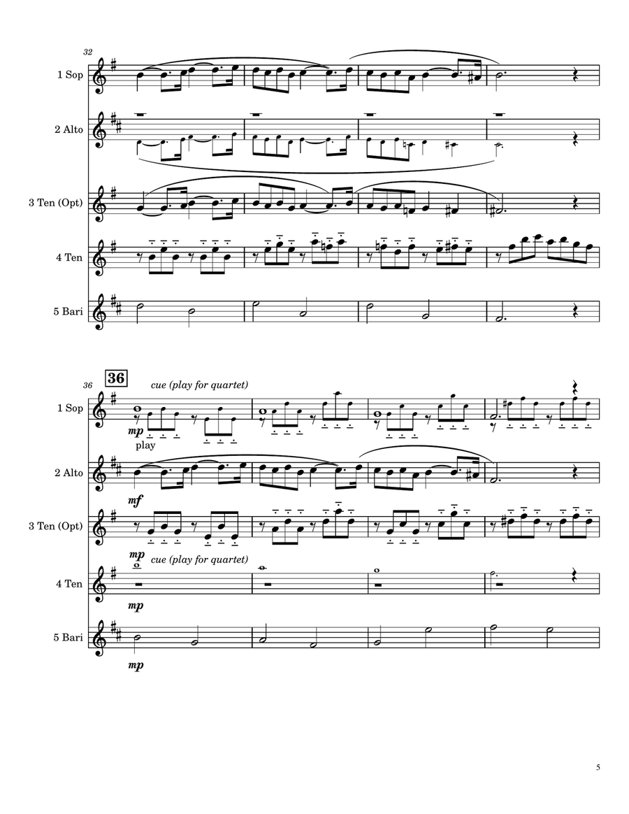Pavane, Op. 50 Saxophone Quintet scores gallery preview page 6