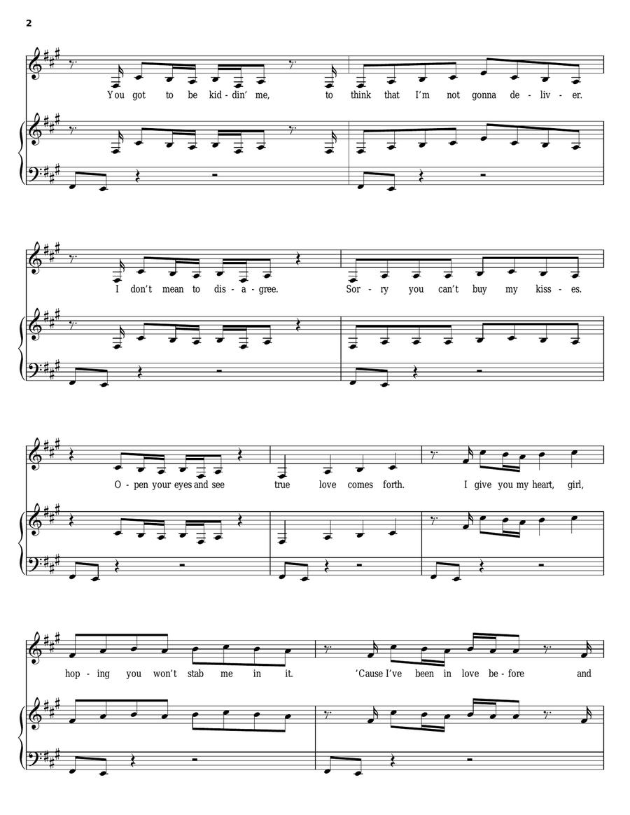 The Best Things In Life Are Free Piano, Vocal, Guitar scores gallery preview page 2