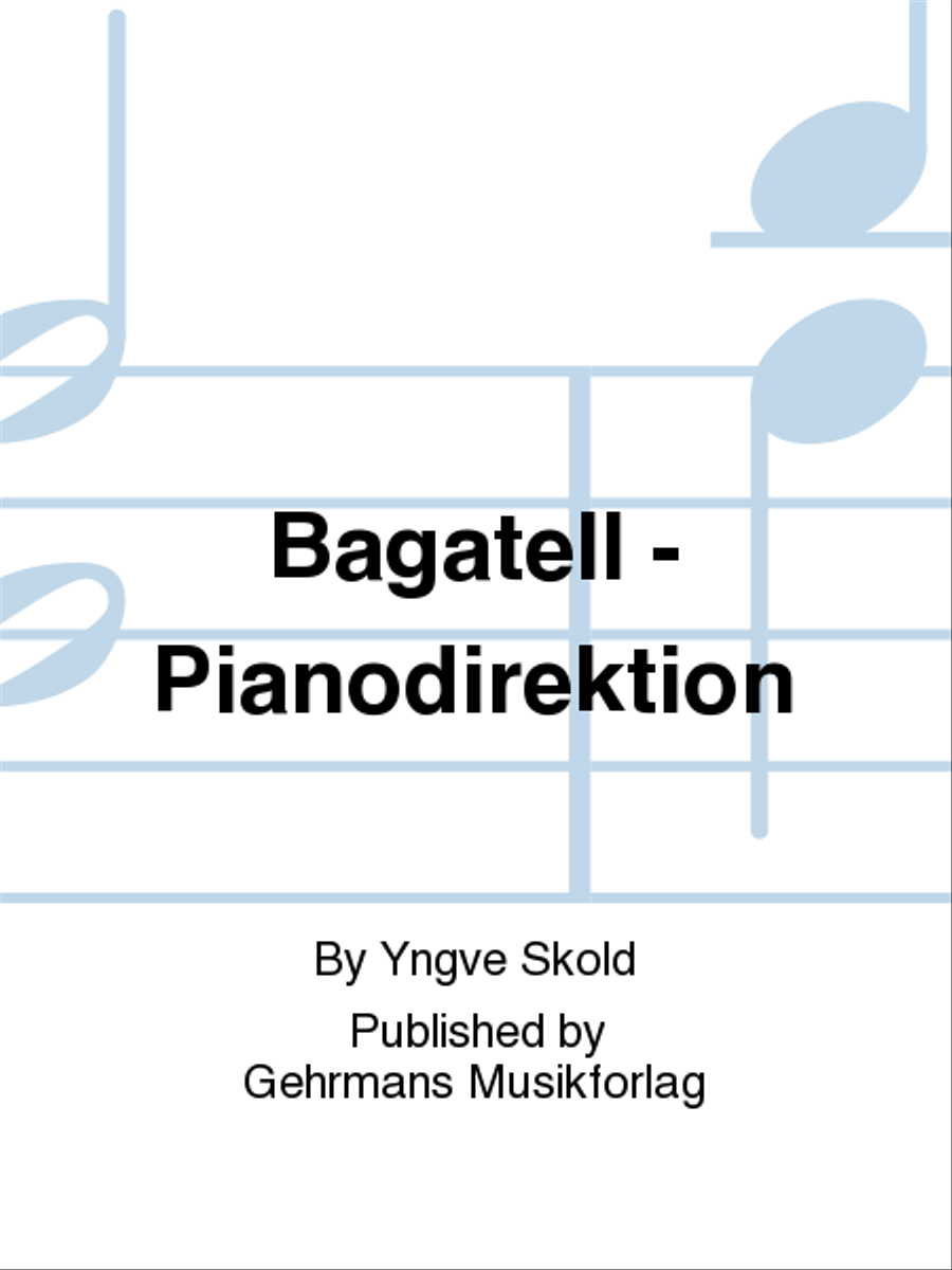 Bagatell - Pianodirektion Orchestra scores gallery preview page 1