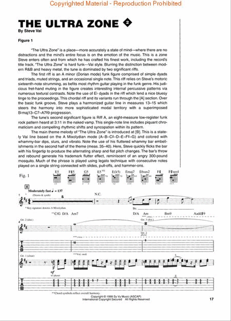 Steve Vai - The Ultra Zone: Naked Vamps Electric Guitar scores gallery preview page 3