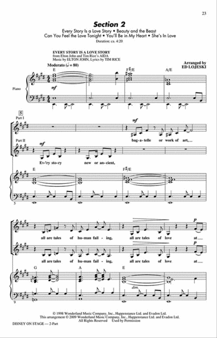 Disney on Stage 2-Part scores gallery preview page 4