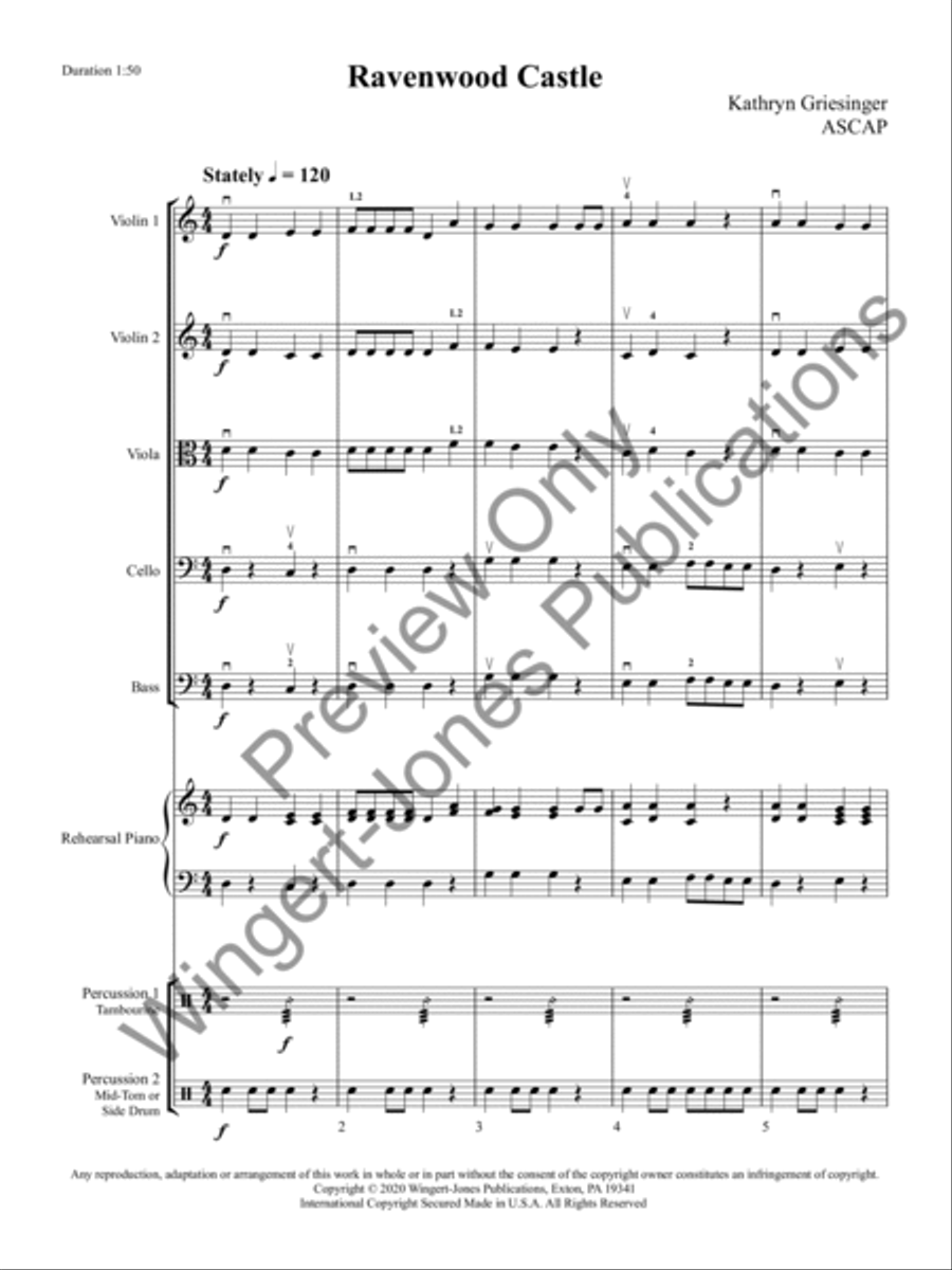 Ravenwood Castle (Score) Ravenwood Castle (Score) String Orchestra scores gallery preview page 4