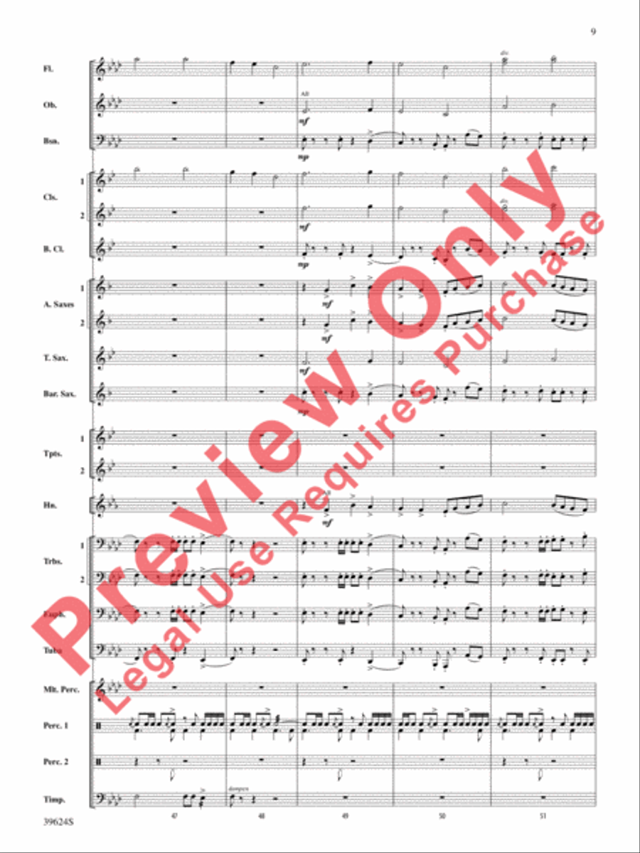 Cradle Hymn Concert Band scores gallery preview page 10