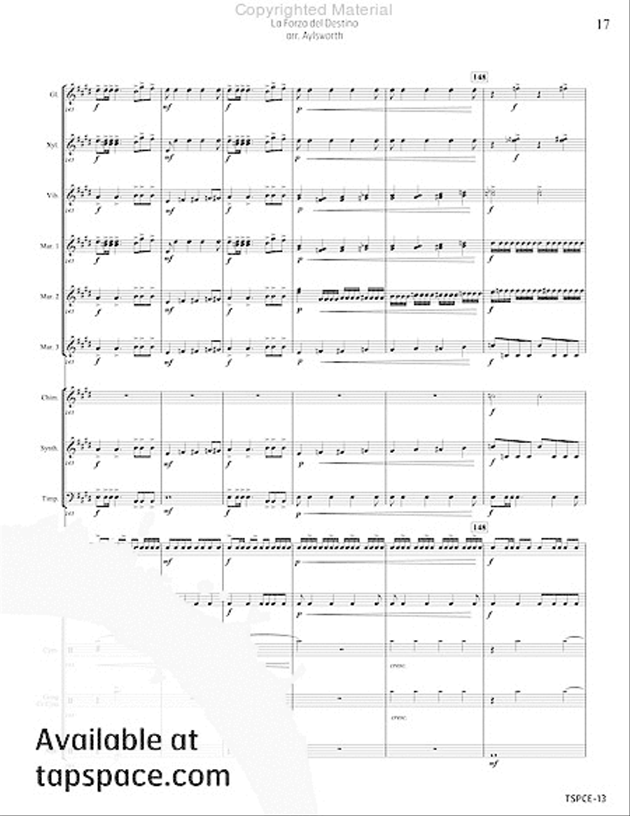 La Forza del Destino Percussion Ensemble scores gallery preview page 20