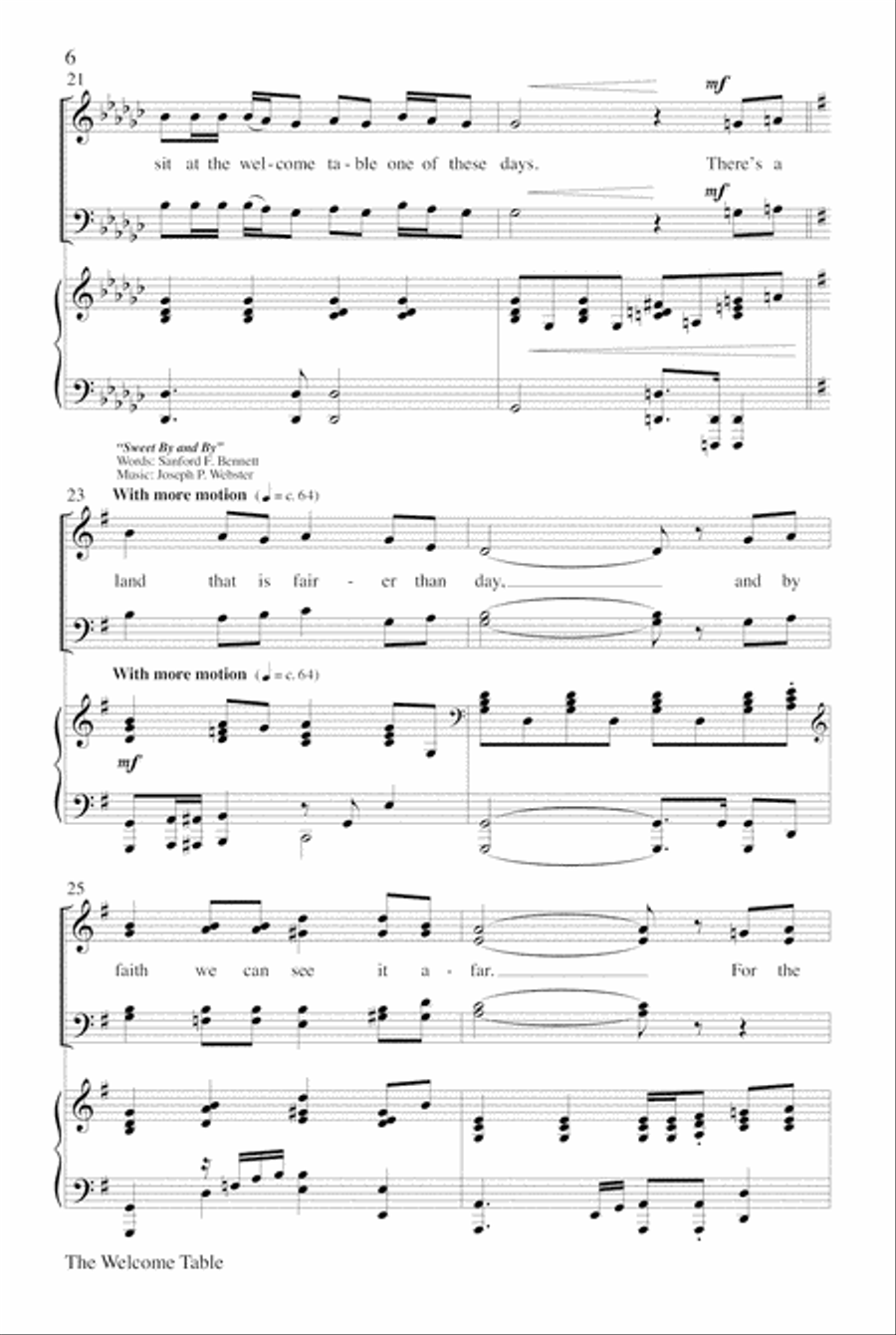 The Welcome Table Choir scores gallery preview page 6