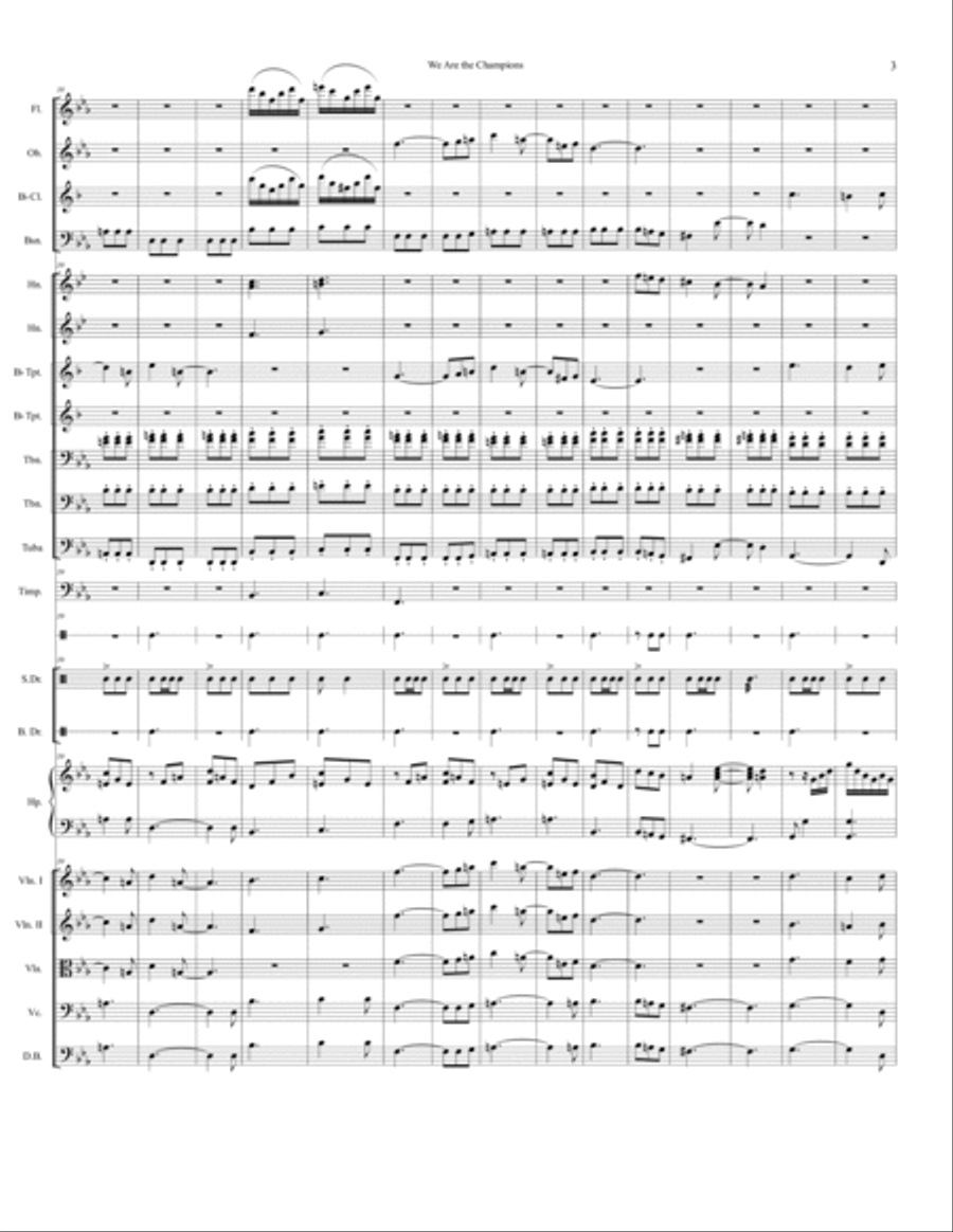 We Are The Champions Full Orchestra scores gallery preview page 4