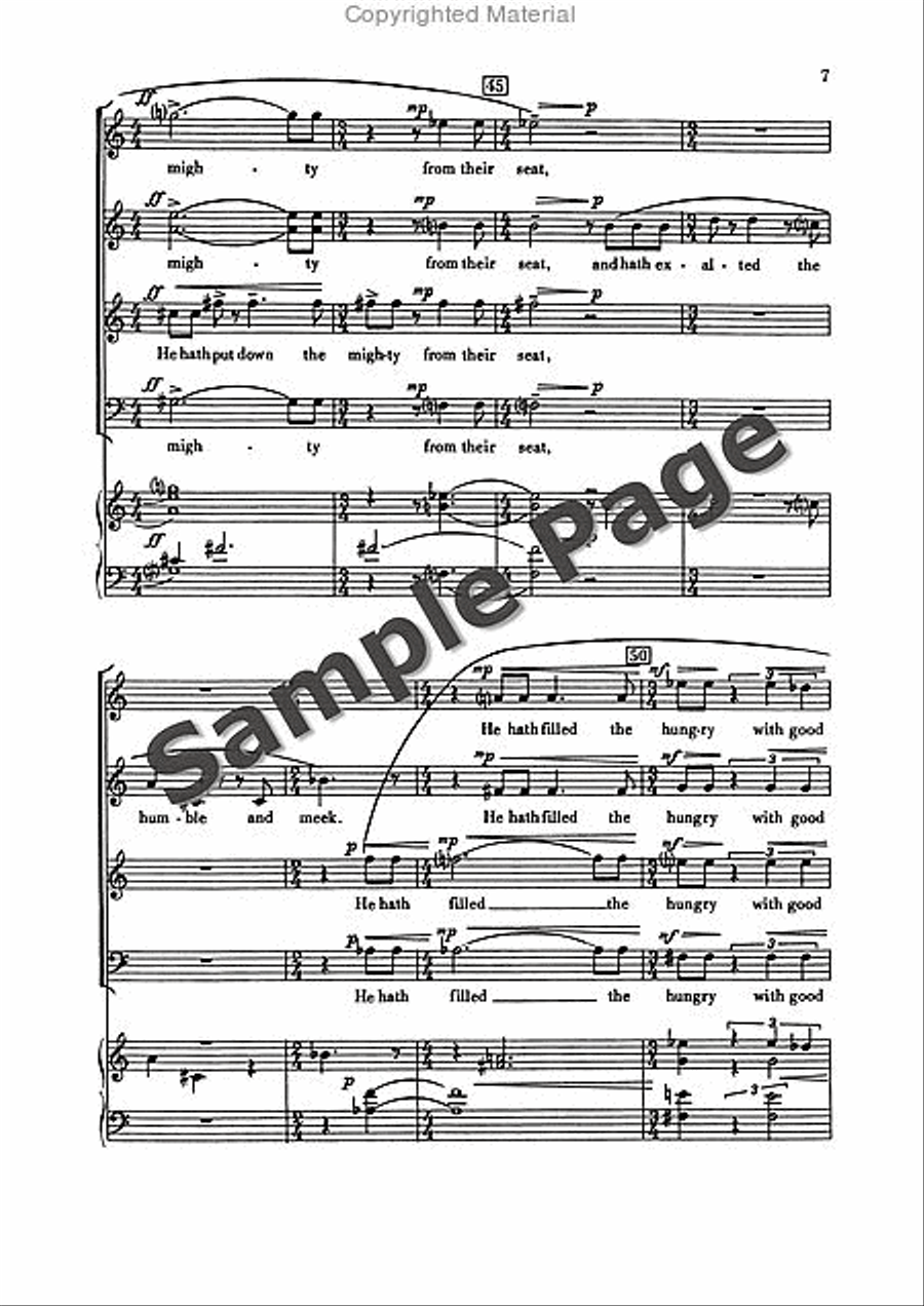 Magnificat and Nunc Dimittis 4-Part scores gallery preview page 10
