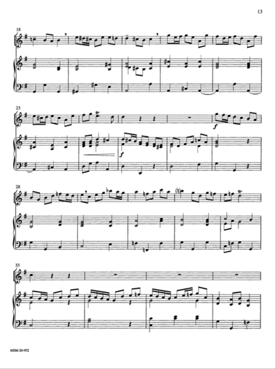 Moderato (from Sonata in G for Flute) Flute scores gallery preview page 2