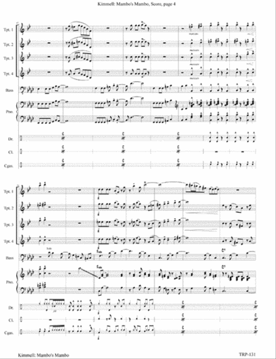 Mambo's Mambo Mambo's Mambo Small Ensemble scores gallery preview page 5