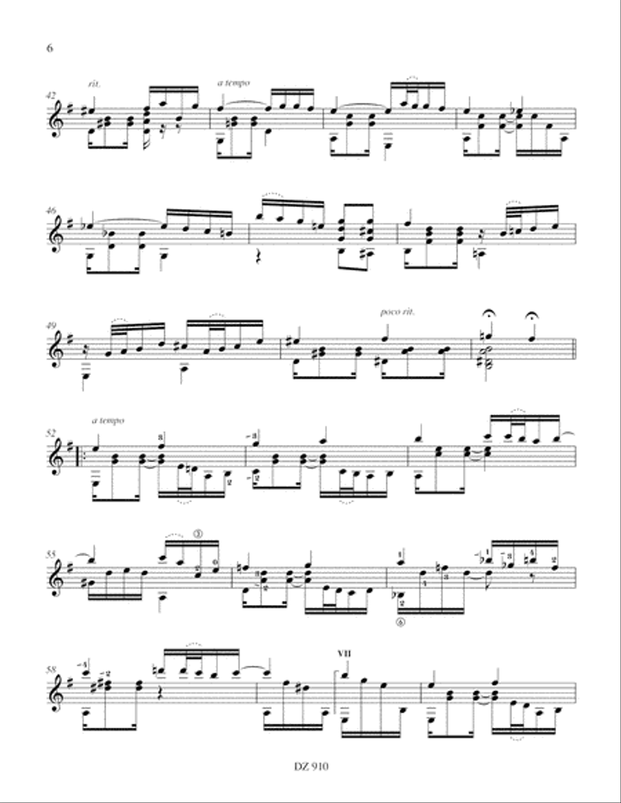 Well-Tempered Chôros Classical Guitar scores gallery preview page 6