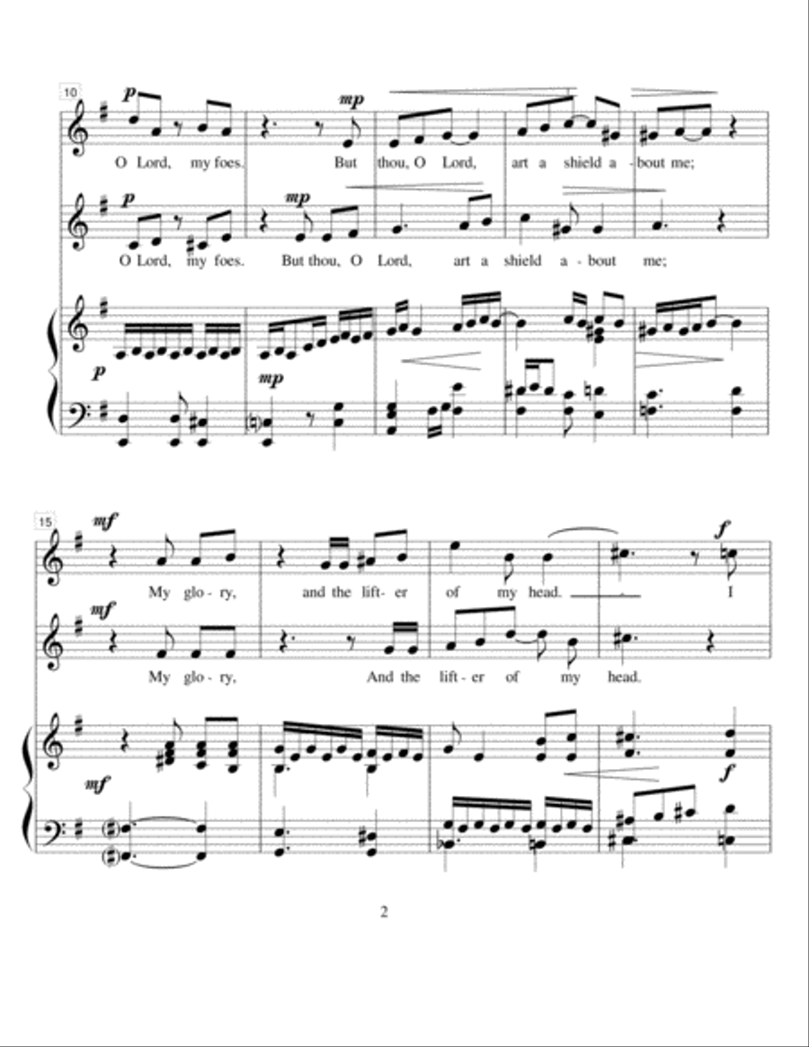 Psalm III-Soprano and Alto duet Piano scores gallery preview page 2