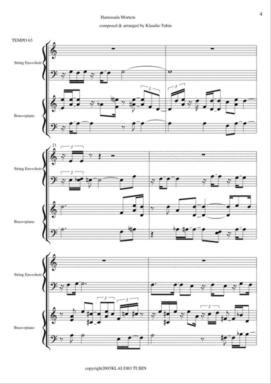 Hamosada Mortem Choir scores gallery preview page 5