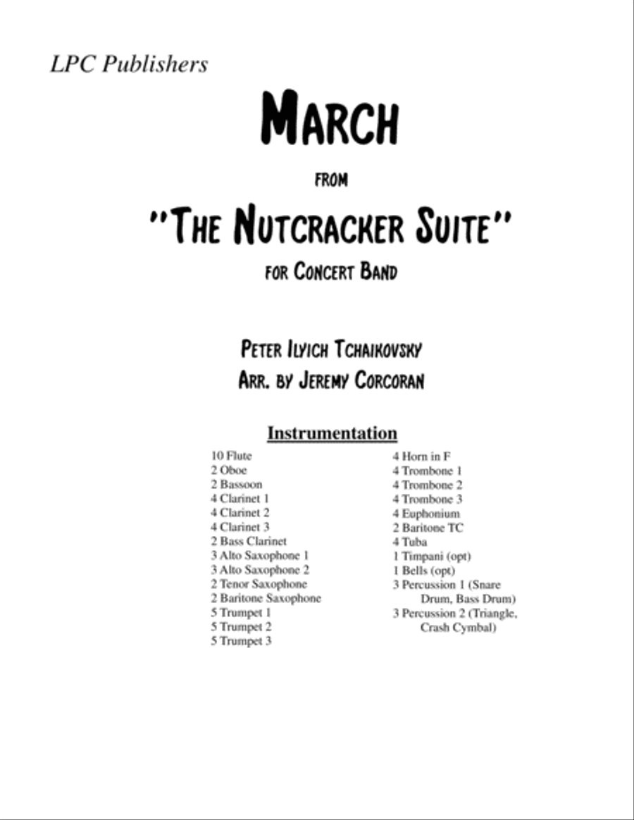 March From The Nutcracker Suite for Concert Band Concert Band scores gallery preview page 1