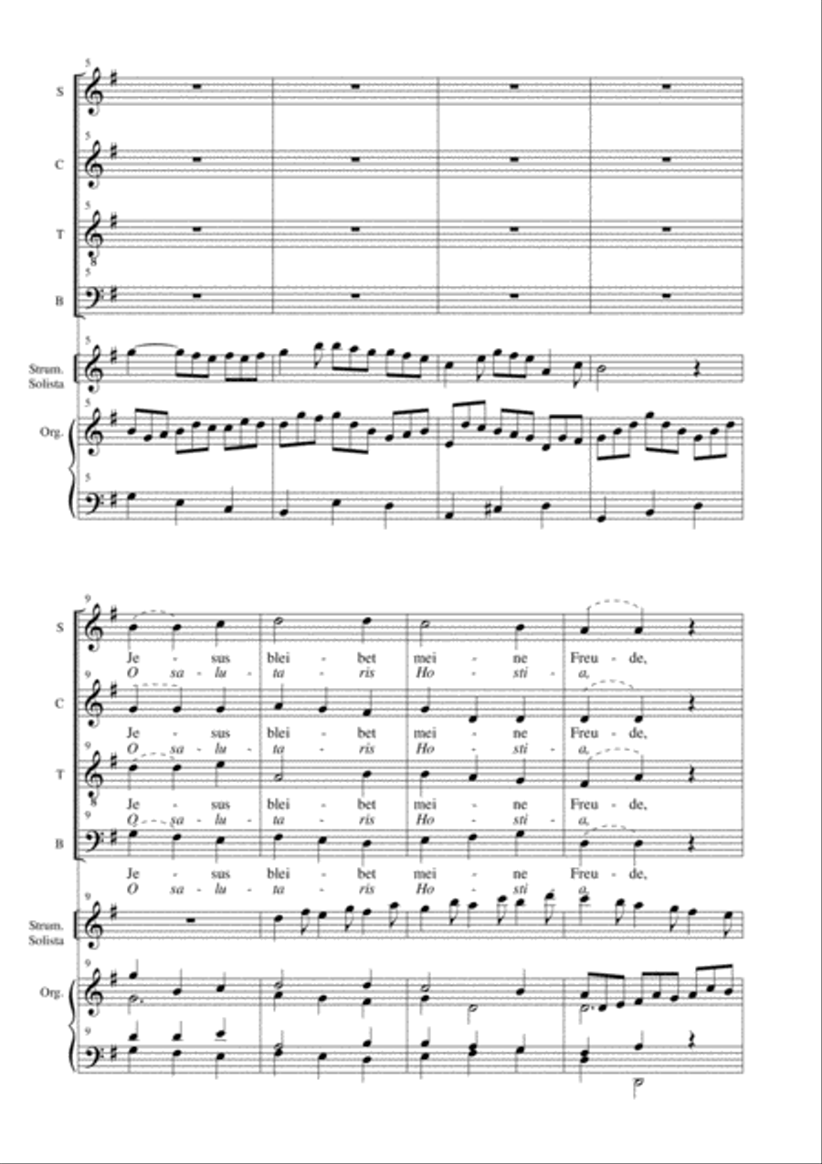 JESUS BLEIBET MEINE FREUDE - Choral from CANTATA 147 - BWV 147 - SATB Choir, Organ and Solo Instrume 4-Part scores gallery preview page 3
