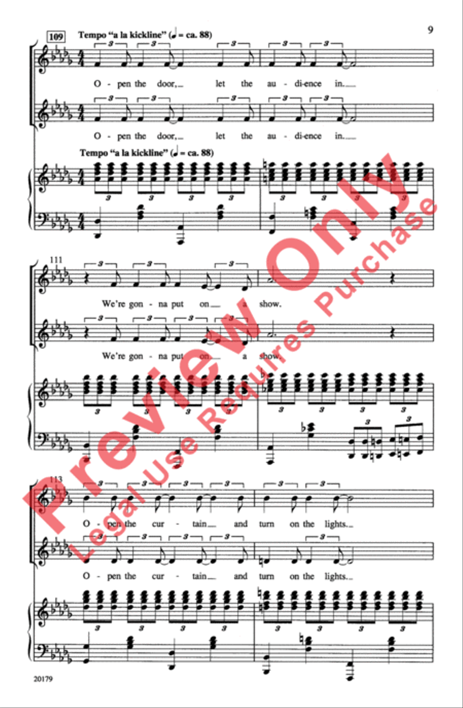 We're Gonna Put On a Show 2-Part scores gallery preview page 9