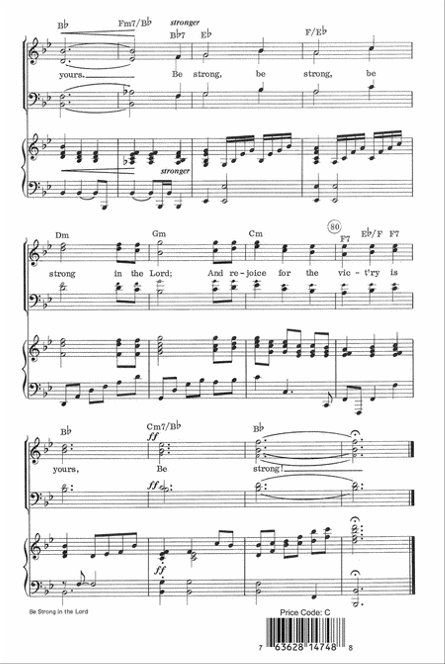 Be Strong in the Lord 4-Part scores gallery preview page 9