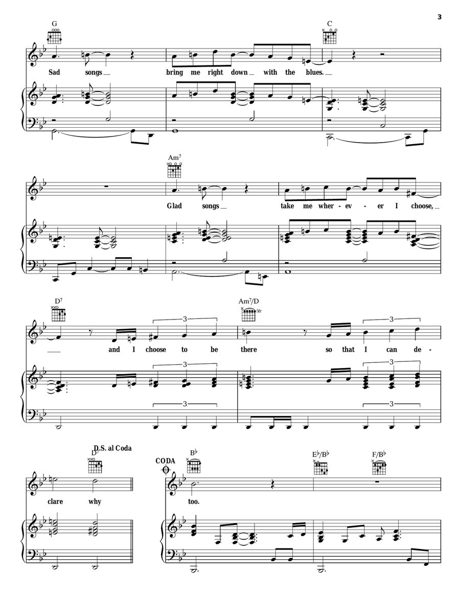 I Believe In Happy Endings Piano, Vocal, Guitar scores gallery preview page 3