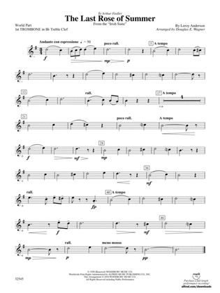 The Last Rose of Summer (from the Irish Suite): (wp) 1st B-flat Trombone T.C.