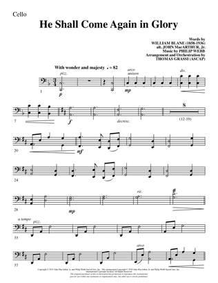 He Shall Come Again in Glory (arr. Thomas Grassi) - Cello