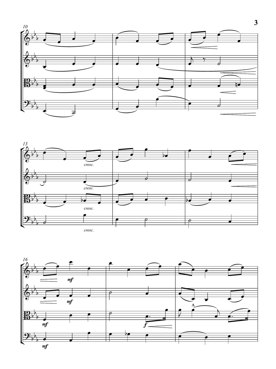 NIMROD from 'Enigma Variations', n. IX (for STRING QUARTET) String Quartet scores gallery preview page 4