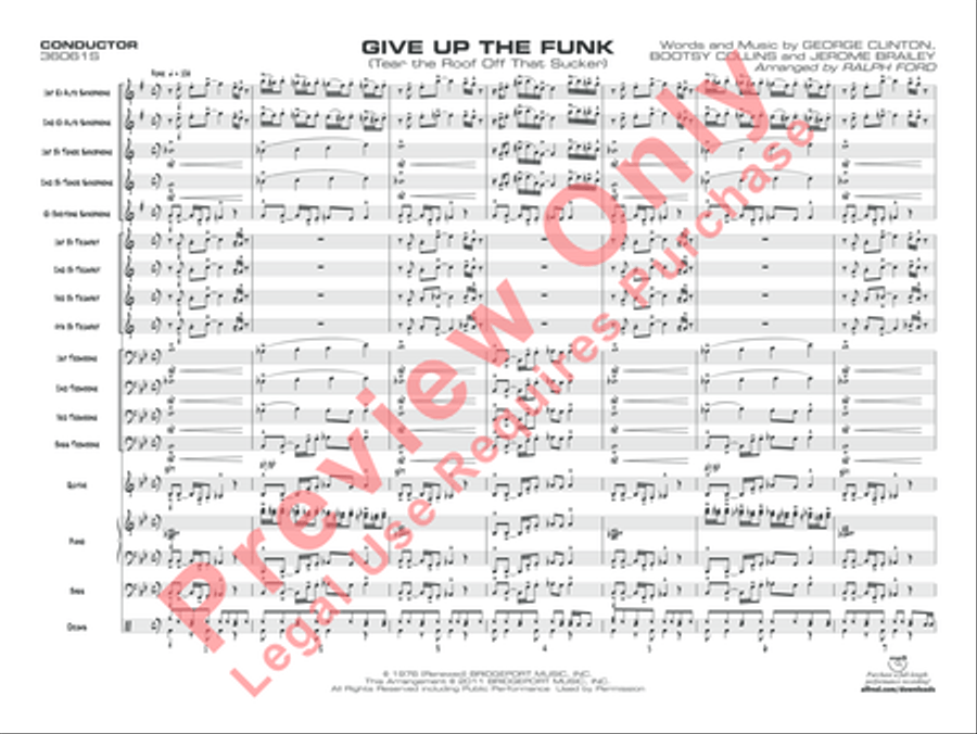 Give Up the Funk Jazz Ensemble scores gallery preview page 16