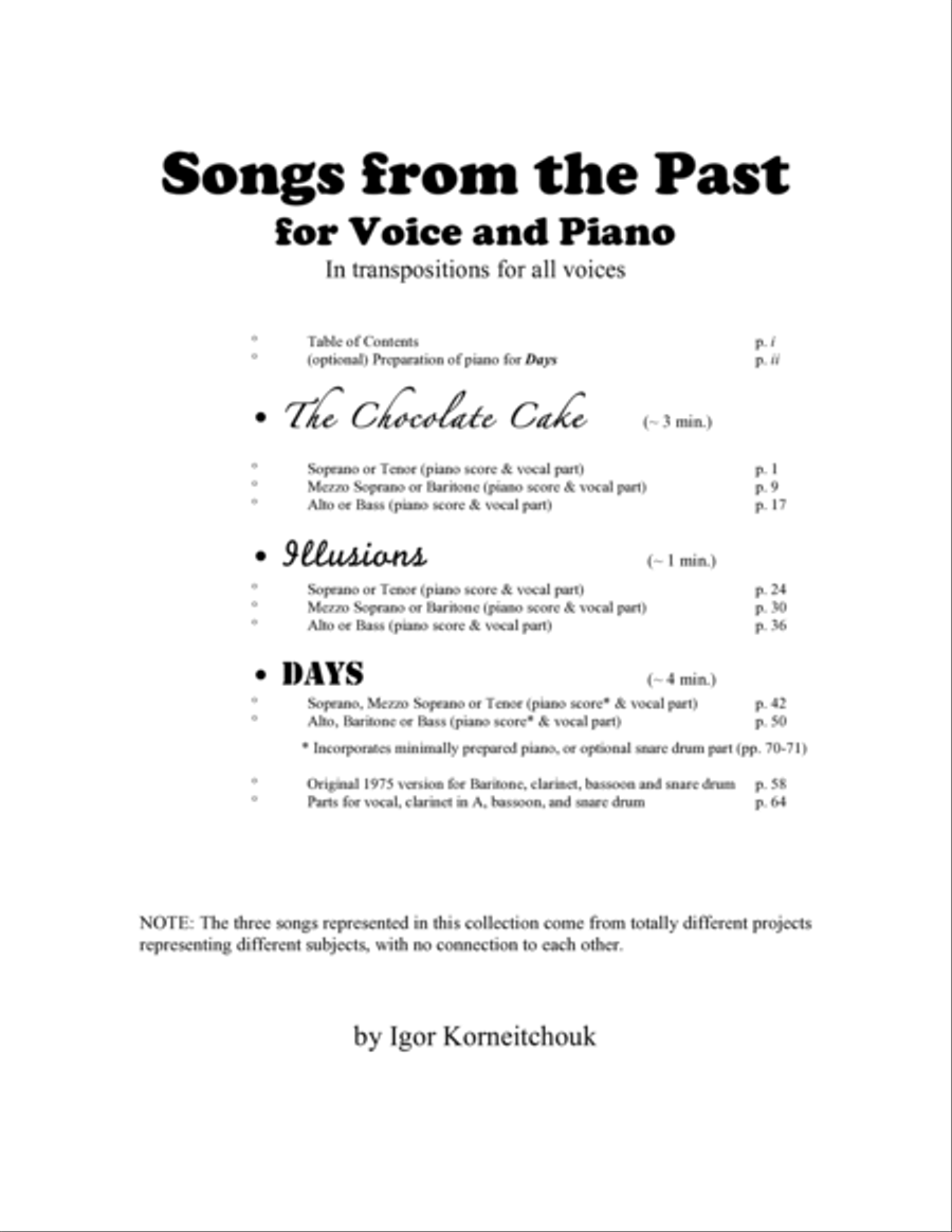 Songs from the Past Chamber Music scores gallery preview page 2