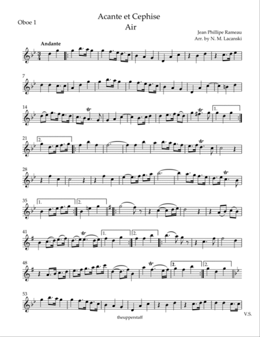Acante et Cephise - Air Acante et Cephise - Air Woodwind Trio scores gallery preview page 6
