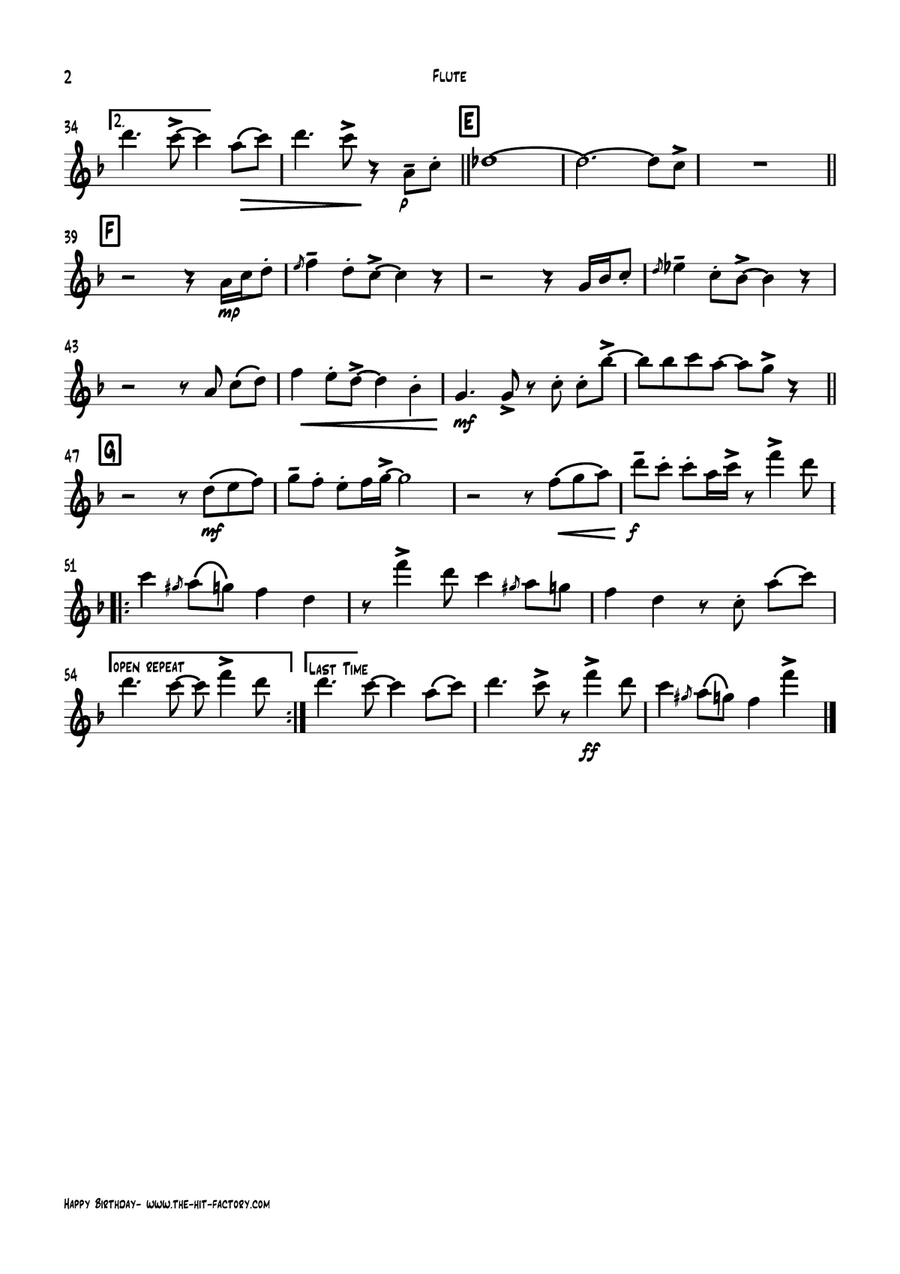 Happy Birthday Woodwind Quintet scores gallery preview page 6