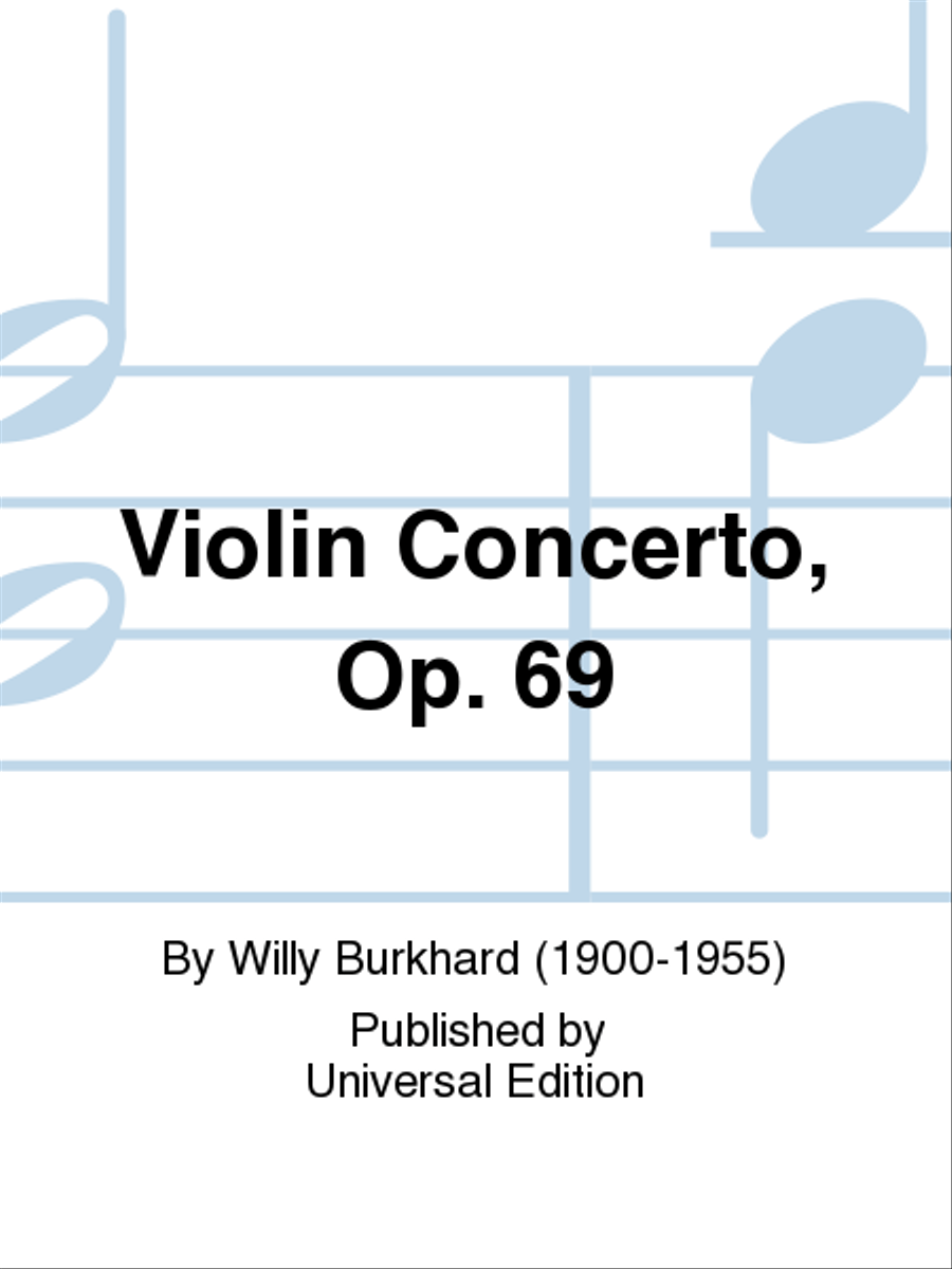Violin Concerto, Op. 69 Violin Concerto, Op. 69 Violin Solo scores gallery preview page 1