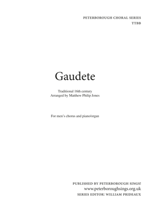 Gaudete TTBB Vocal Score