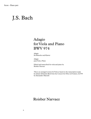 Adagio for Viola Bach