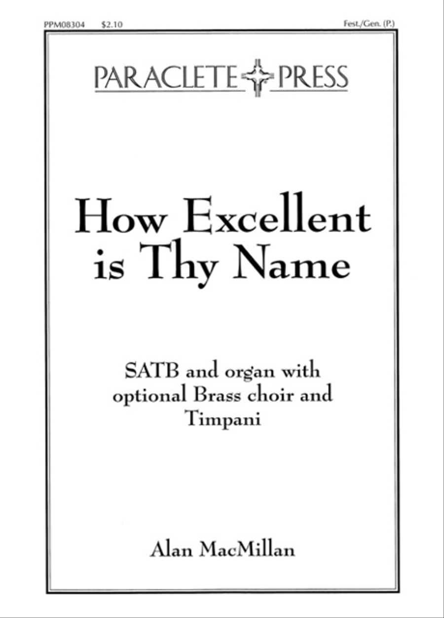 How Excellent is Thy Name - Brass Parts Choir scores gallery preview page 1